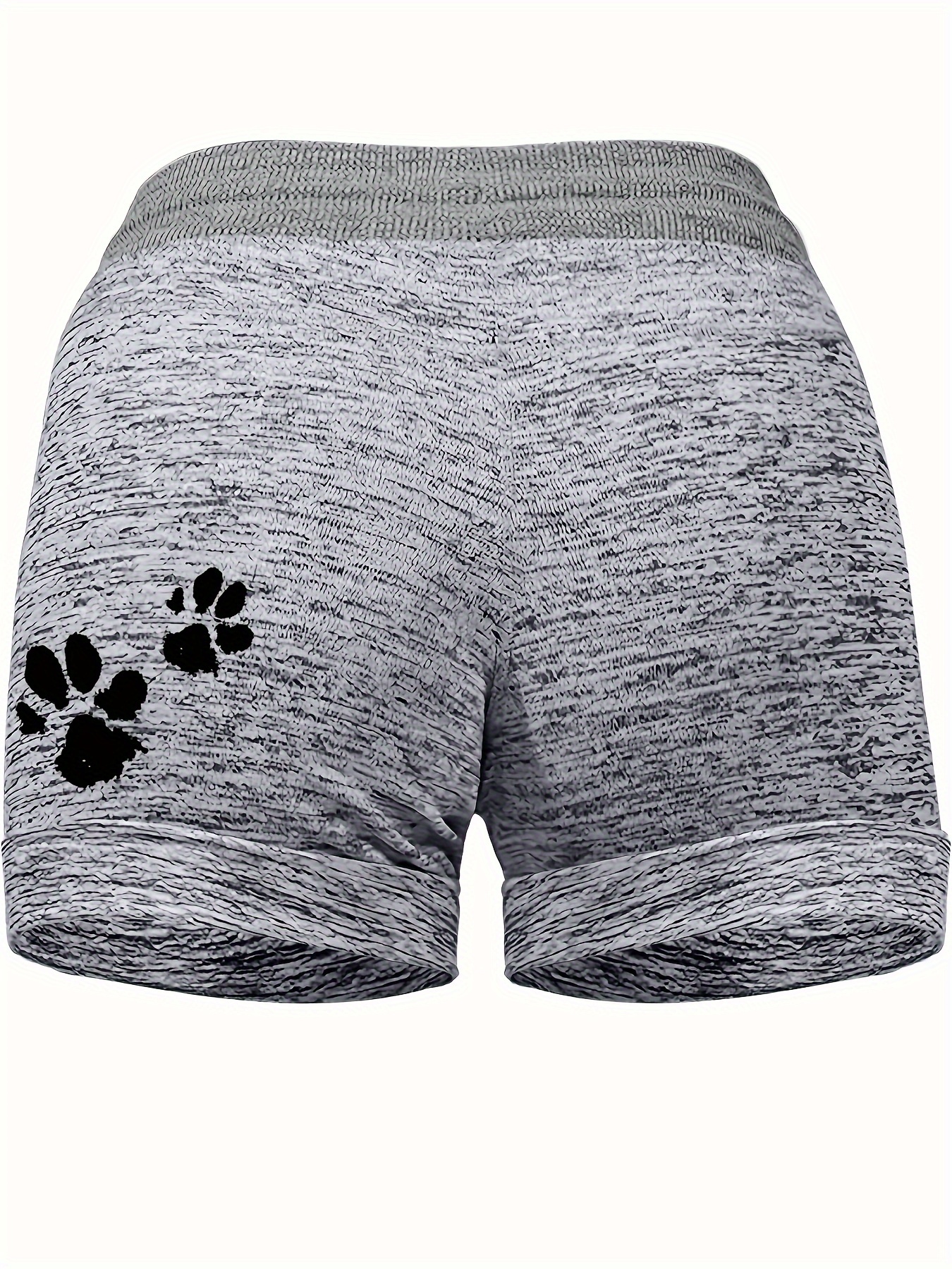 Dog Paw Letter Print Drawstring Shorts Pantalones Cortos Temu