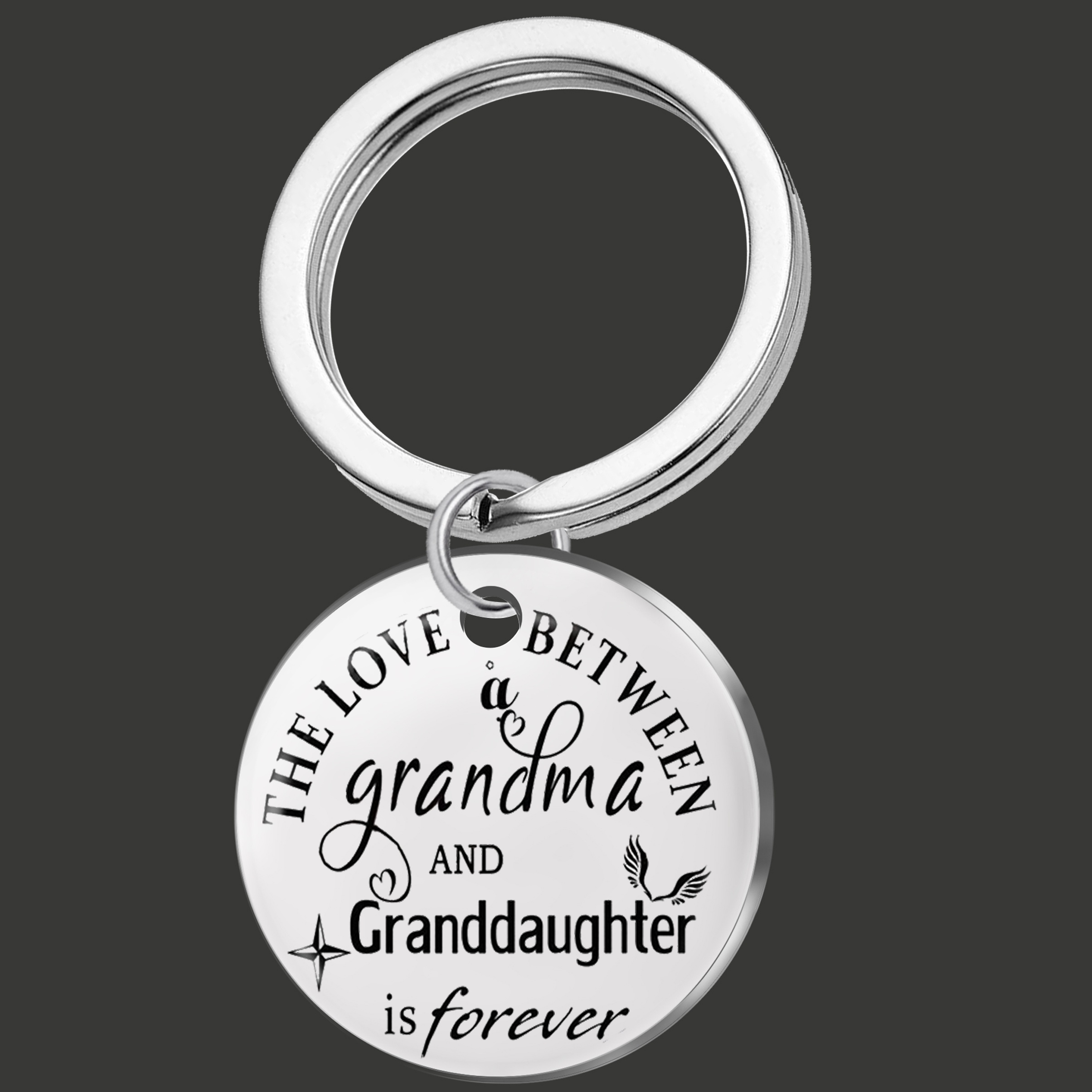 1pc Flower Charm Keychain Pendant Carved Slogan If Grandmas Were Flowers  I'd Pick You Small Gift For Grandma