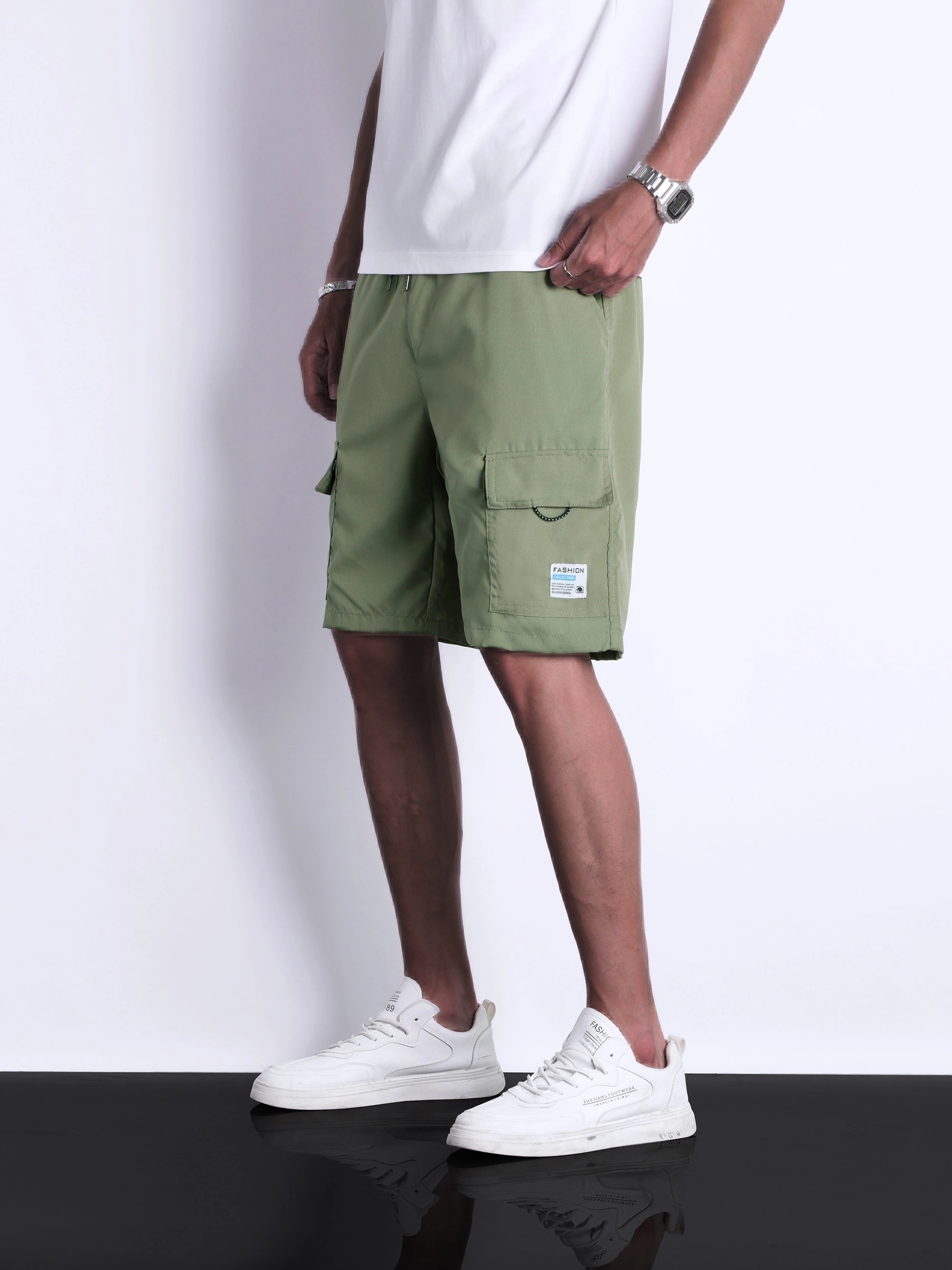 Multi Pocket Cotton Denim Cargo Shorts, Men's Casual Street Style Denim  Shorts For Summer, Men's Bottoms - Temu