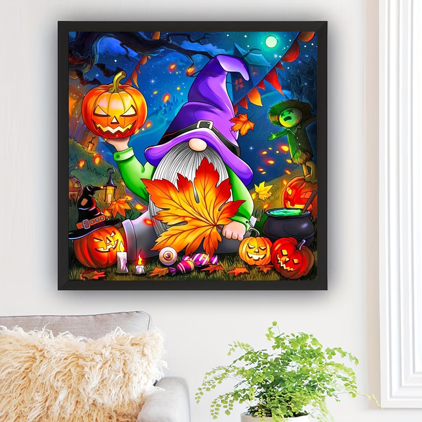 Halloween Diamond Painting Kits for Adults -Beginner DIY 5D Full Drill  Diamond Painting Kits for Kids with Pumkin Diamond Painting Dots Diamonds  Gem Art and Crafts for Adults Home Wall Decor by