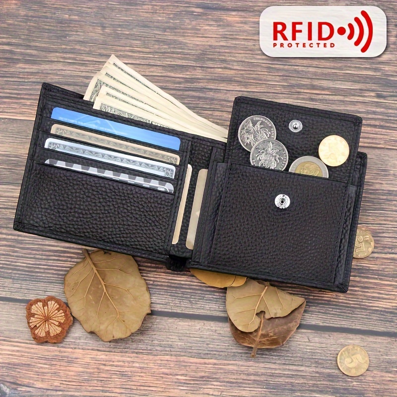 Men's Wallet Short Business Money Clip Horizontal Multi-card Wallet - Temu