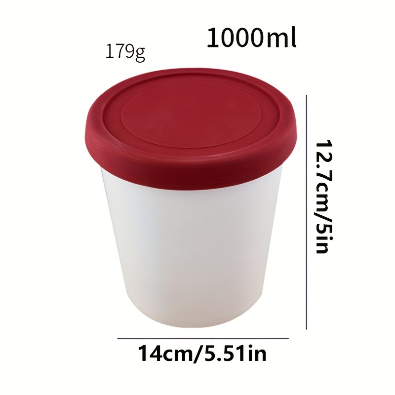 Premium Ice Cream Containers (1qt ), Reusable Freezer Storage Pints With  Lids For Ice Cream, Sorbet And Gelato! 4 Colors - Temu