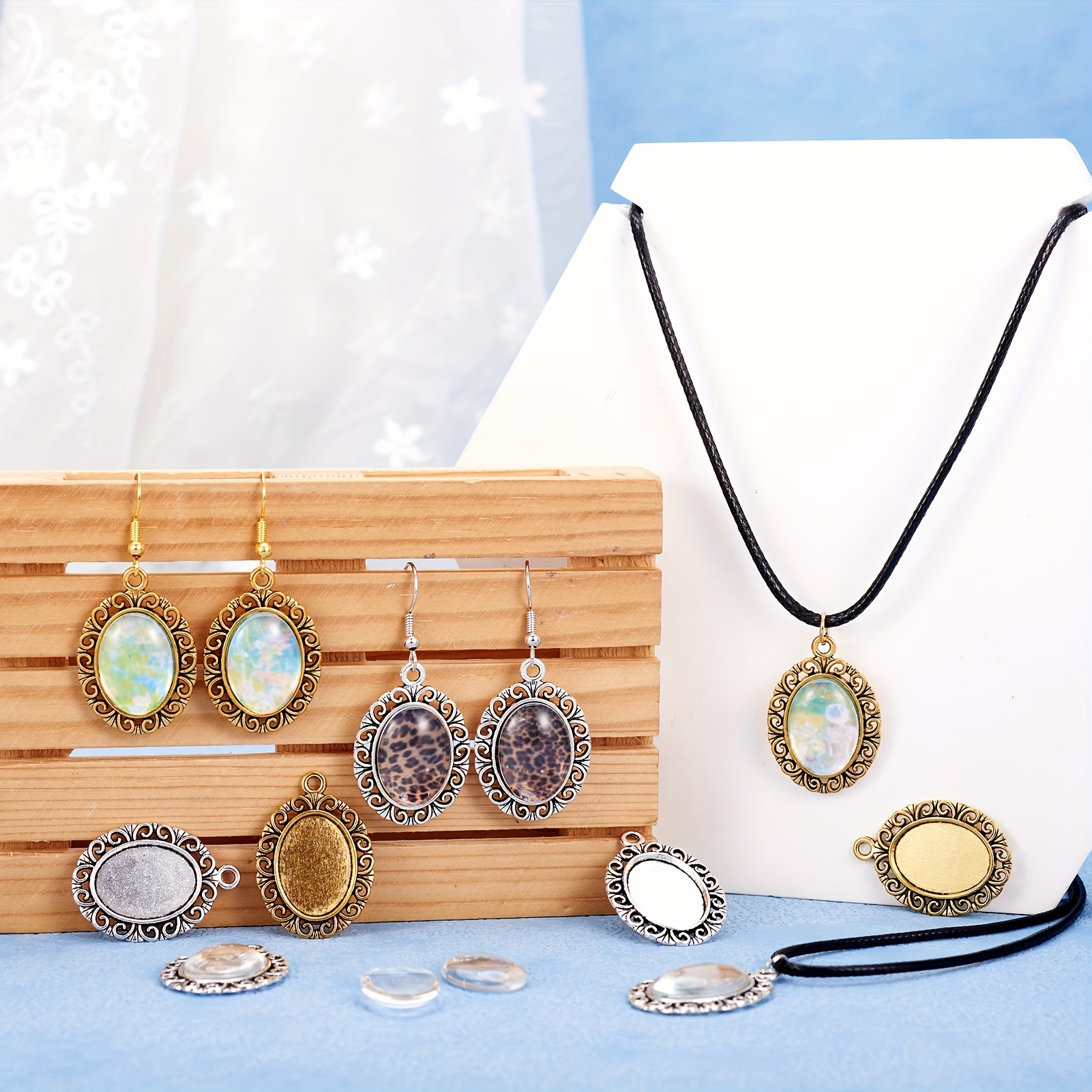 Glass Cabochon Cabochon Necklace Diy Cabochon Pendant Glass