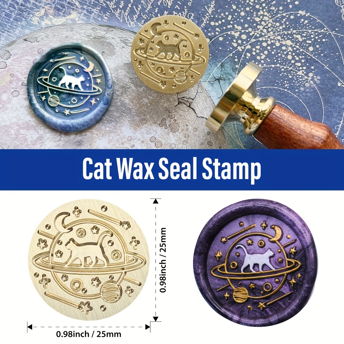 Magic Cat Wax Seal Stamp Custom Wax Stamp Seal Kit Wedding 