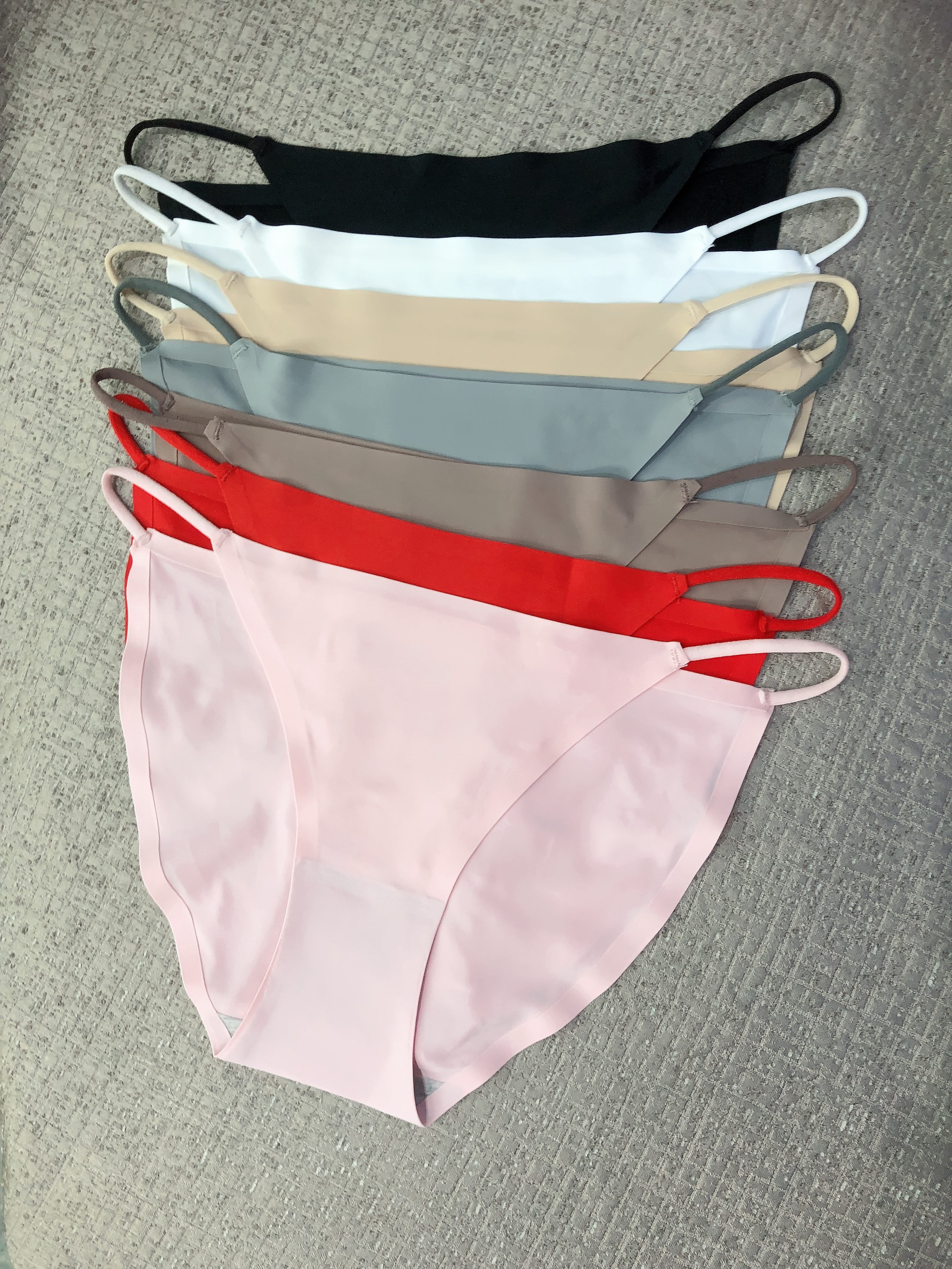 7 Pcs Simple Thin Belt Triangular Seamless String Bikini Panties, Sexy  Comfortable Low Waist Panties, Women's Lingerie & Underwear