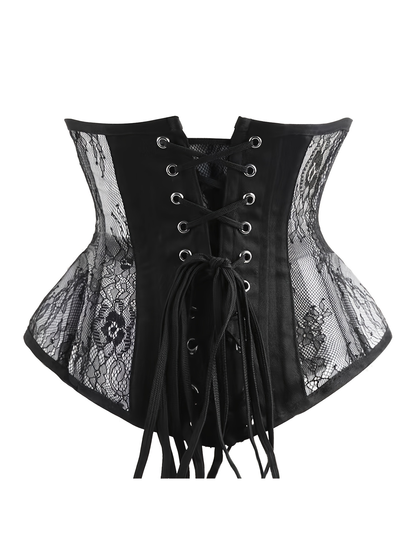 Real Steel Boned Underbust Underwear Corset From Transparent Mesh and  Cotton. Real Waist Training Corset for Tight Lacing. 