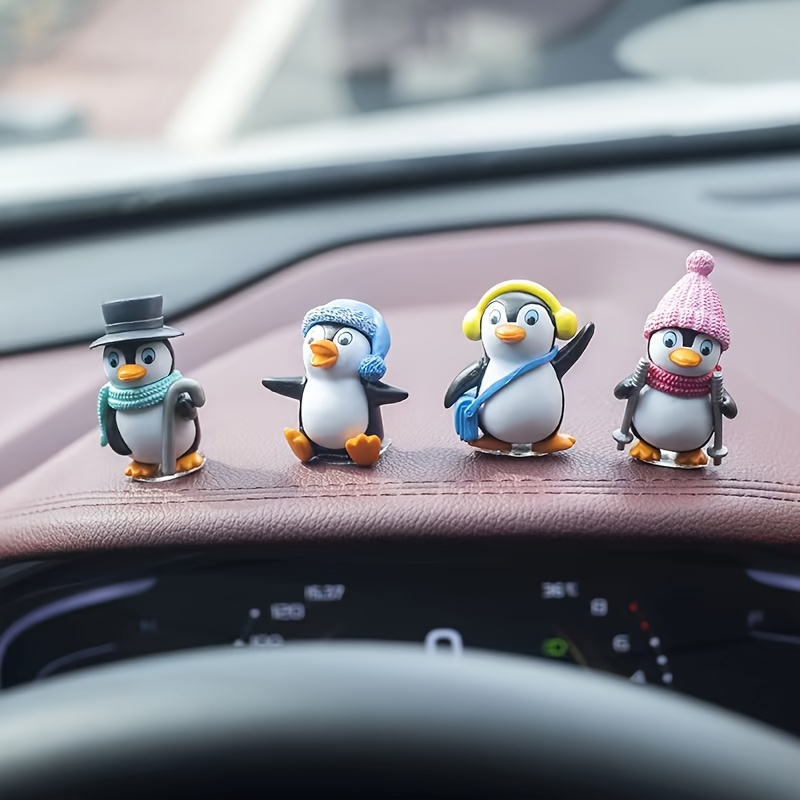 6 Stück Mini süße Cartoon Pinguin Figuren Auto Ornamente, Auto  Armaturenbrett Ornamente Dekor Auto Zubehör Frauen, Zuhause, Schlafzimmer,  Büro