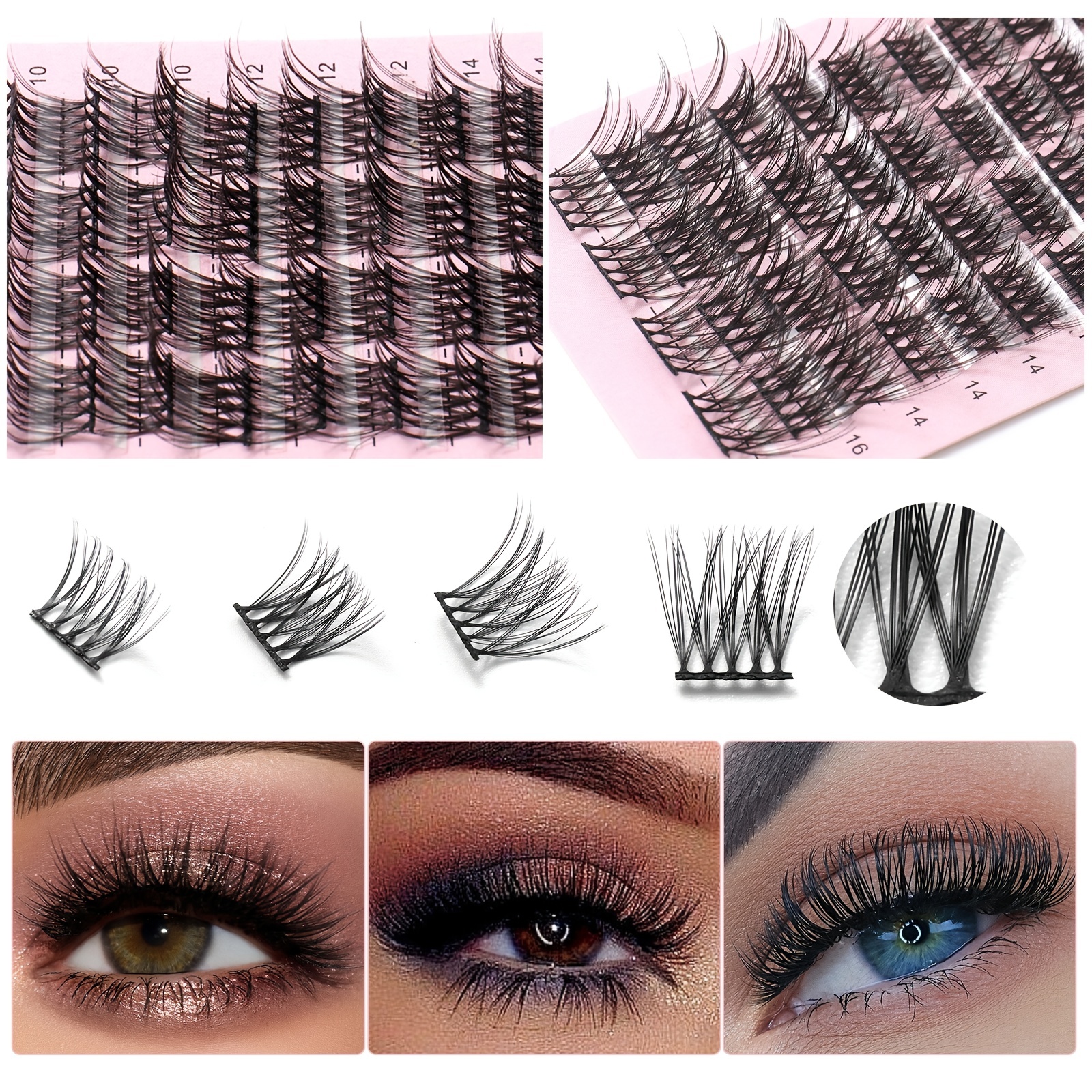 DIY Grafting Lashes Single Cluster False Eyelashes - Natural Segment
