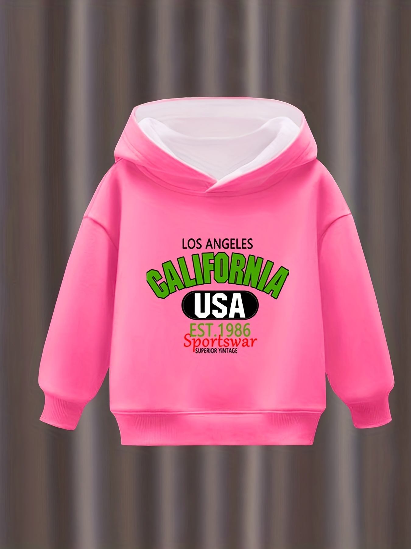 los Angeles' Letters Print Halloween Kids Girls Hoodie Back - Temu