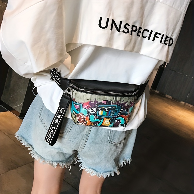 Women Belt Bag Men Hip Hop Fashion Bum Travel Purse Phone Pouch Unisex  Crossbody Sling Chest Bag Denim Bag Fashion Shoulder Bags