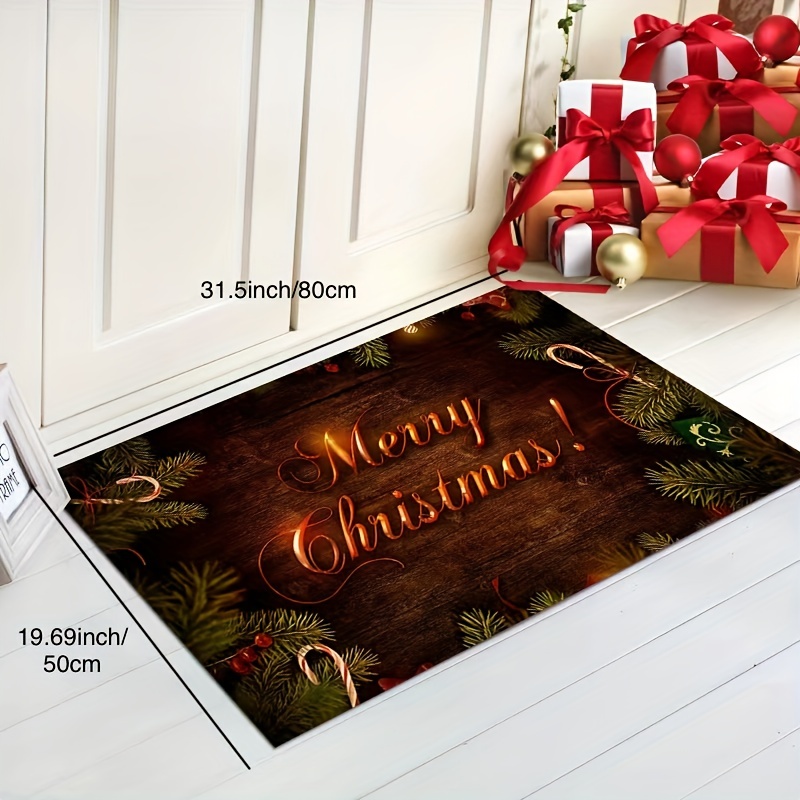 Christmas Mat For Entry Door Porch Indoor And Outdoor Home - Temu