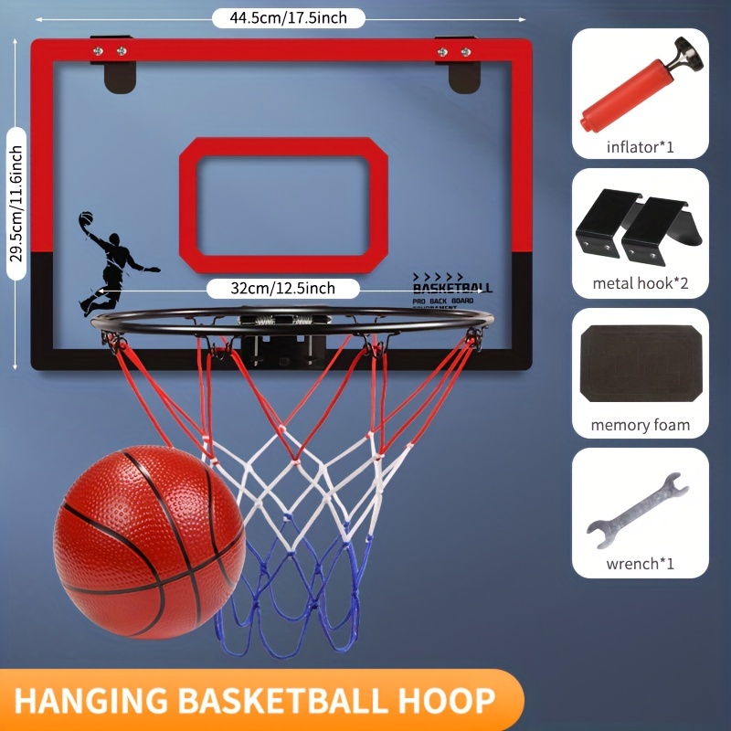 Indoor Mini Basketball Hoop Set for Kids, Basketball Toy Gift for Kids Boys  Teen