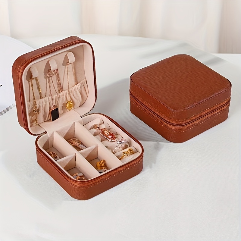 Square Jewelry Storage Box Mini Jewelry Organizer Travel - Temu