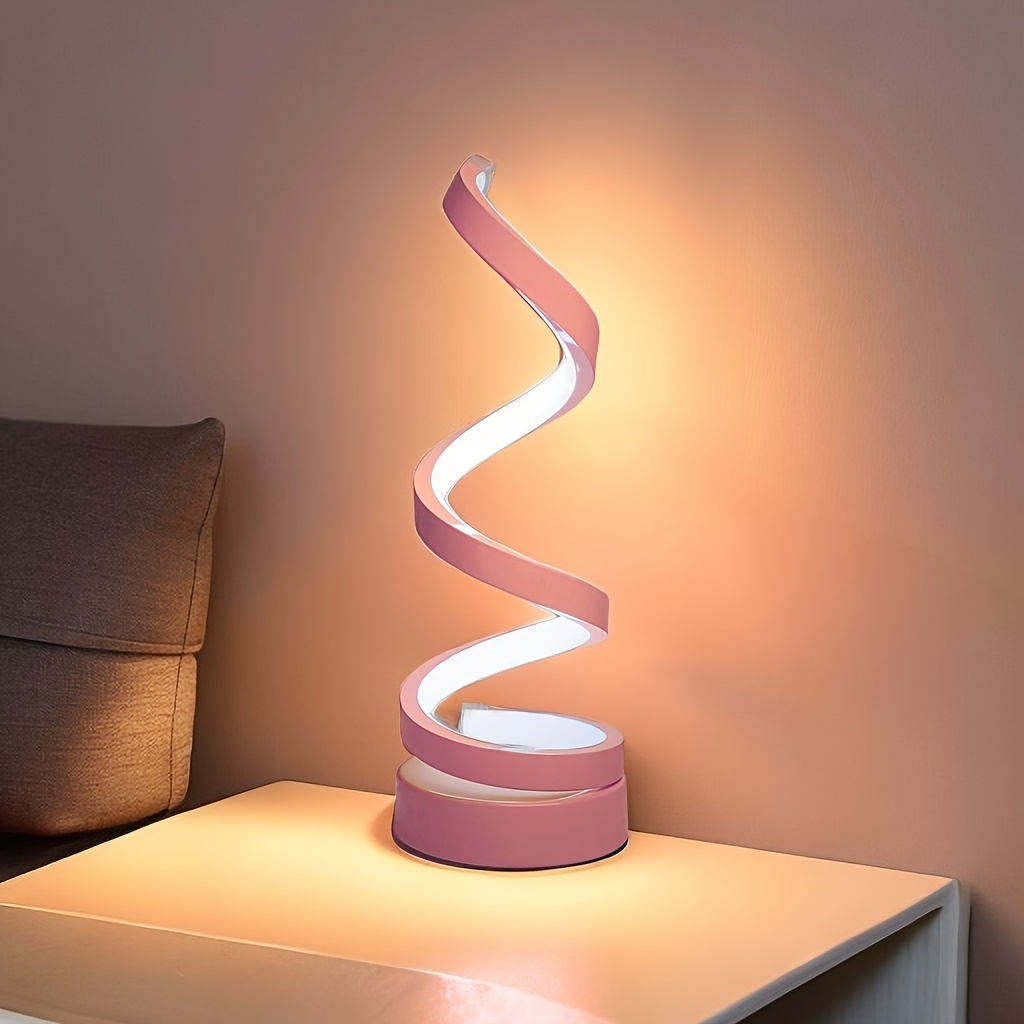 1pc LED Pink Creative Style Desk Lamp, Three Colors Adjustable, Christmas Gift Dormitory Bedroom Bedside Night Light