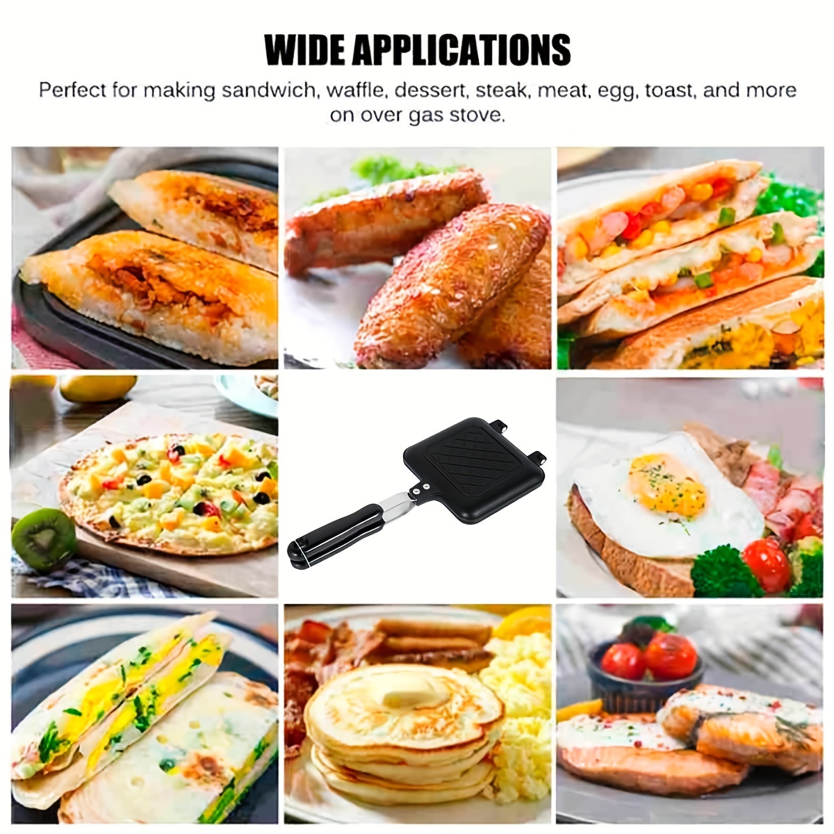 Durable Toast Kitchen Tool Baking Bread Toaster Grill Machine Sandwich Maker  Frying Pan