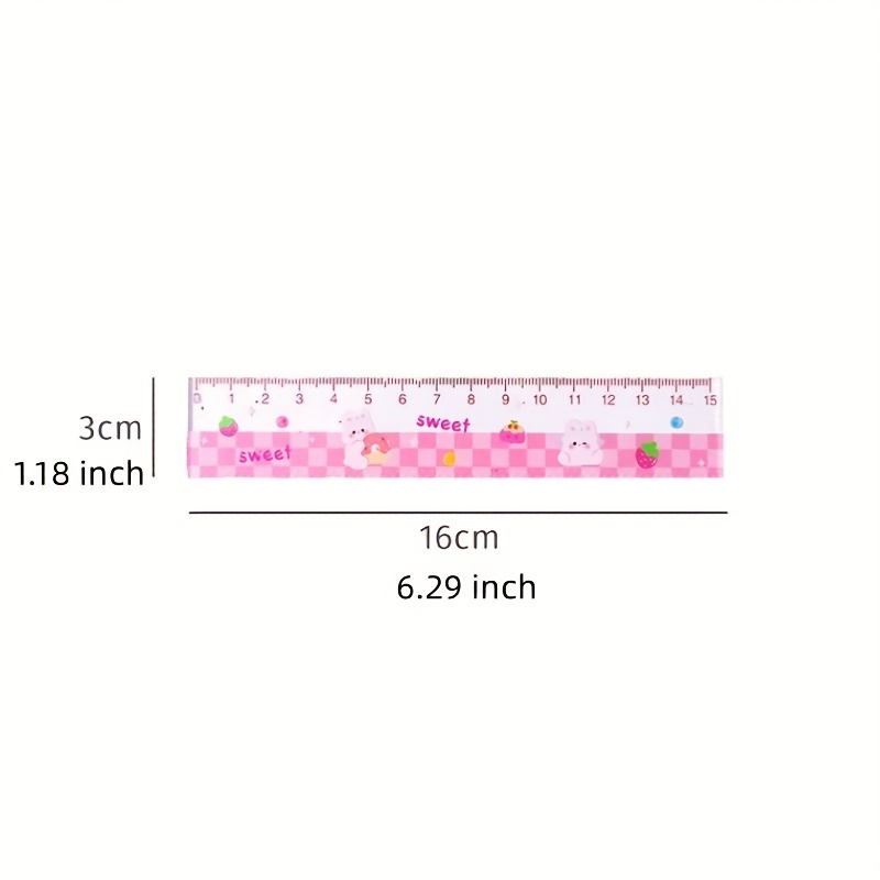 Cute Animal Wave Ruler Straight Ruler Acrylic Ruler Journal - Temu