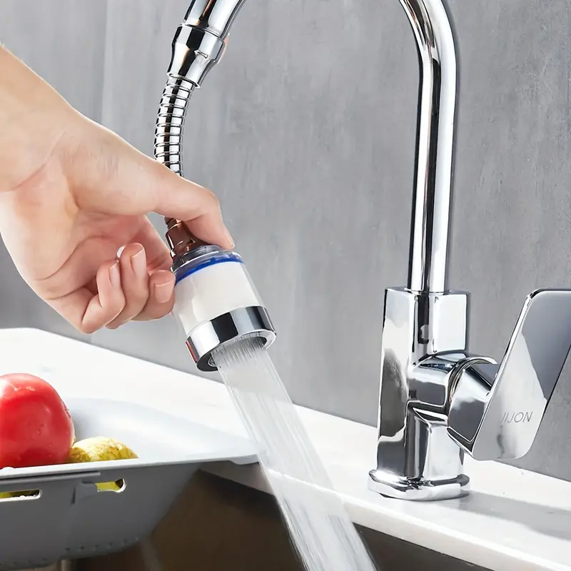 1pc Faucet Filter Booster Shower Splash Filter Water Purifier Kitchen 360 Degree Rotating Universal Extender details 1