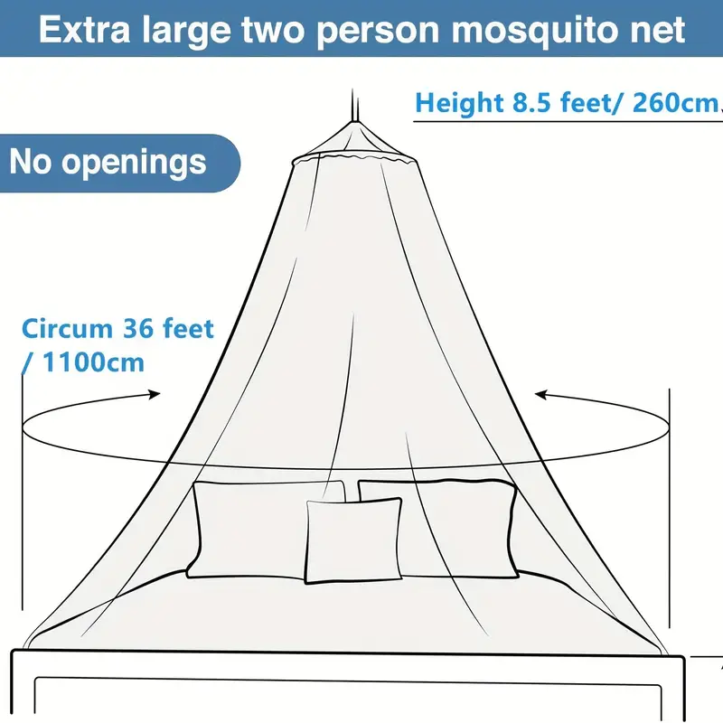 Mosquito Net Bed King Size Bed Canopy Hanging Curtain - Temu Canada