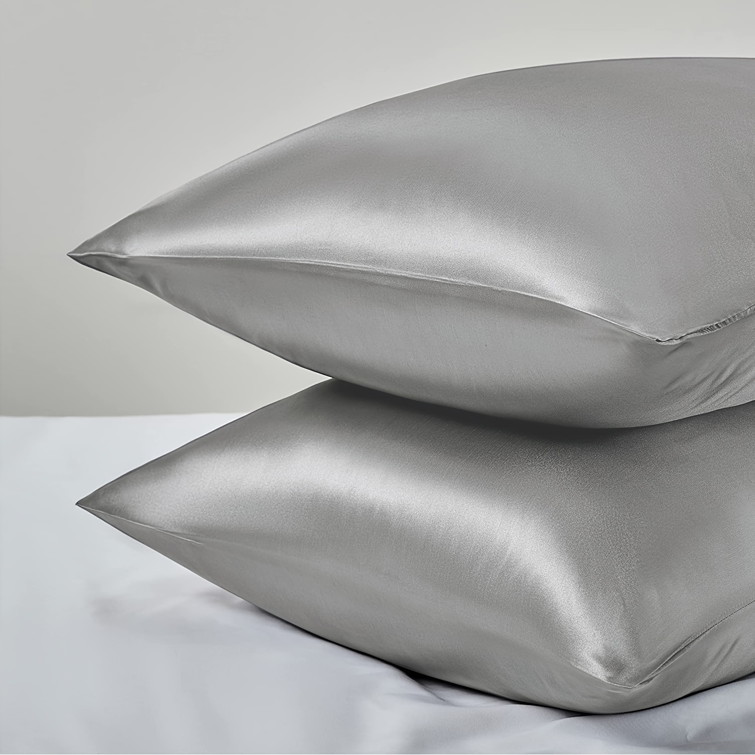 2pcs Satin Pillowcase Soft Pillow Case Envelope Closure Living Room Home Decor