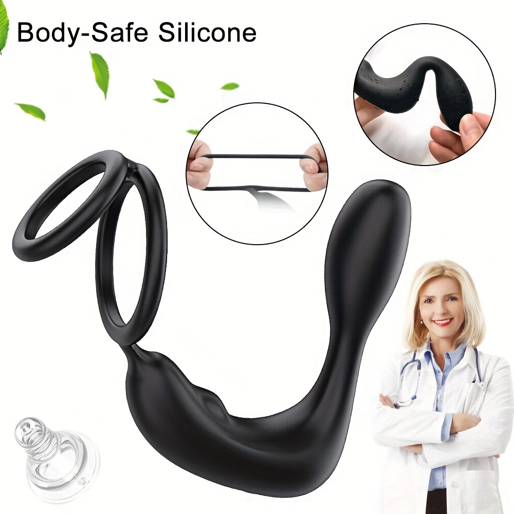 1pc 2 In 1 Men's Silicone Penis Ring Clitoris Stimulator Cock Ring  Ejaculation Delay Penis Ring Erection Ring For Men Couples