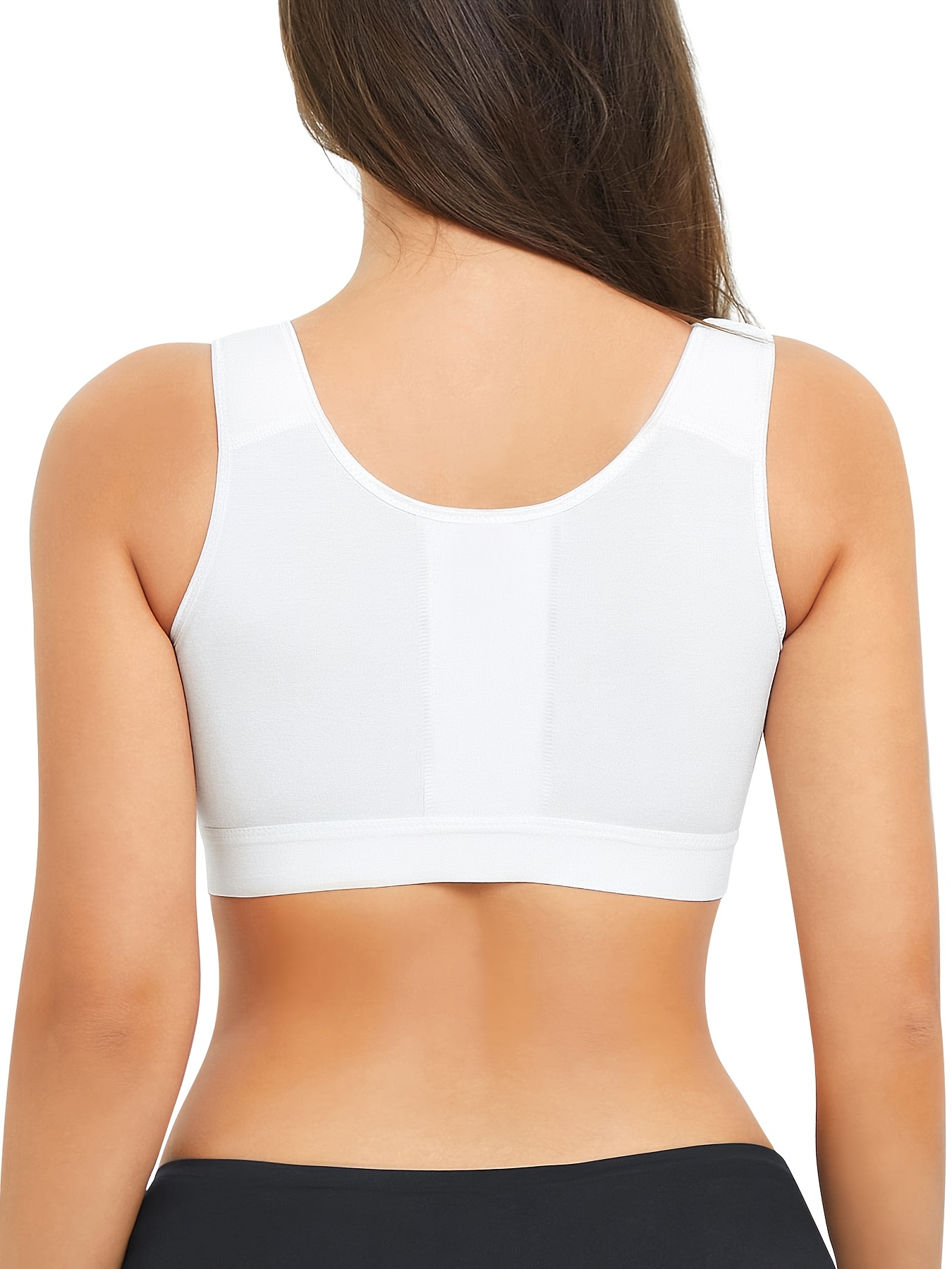 Buy TECOX Zip Front Adjustable Sports Bras for Women High Impact Cross Back  Wireless Padded Post Surgery Compression Bra Online at desertcartMorocco