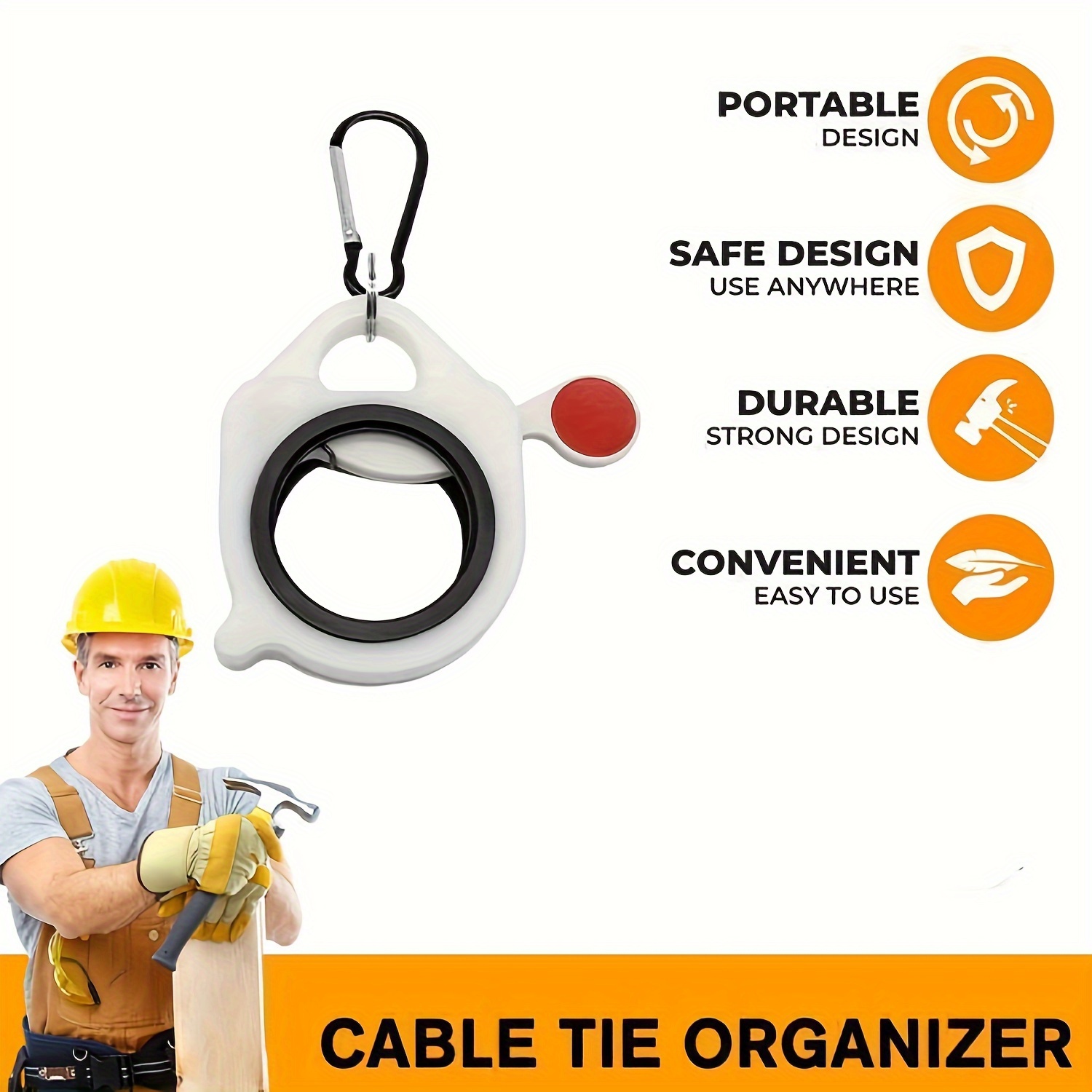 Zip Tie Organizer Light Plastic Cable Tie Holder Reusable - Temu