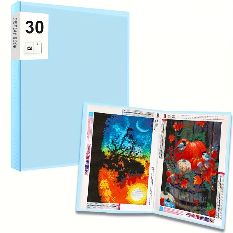 A3 Storage Book for Diamond Painting Kits, Diamond Art Portfolio Folder for  Diam
