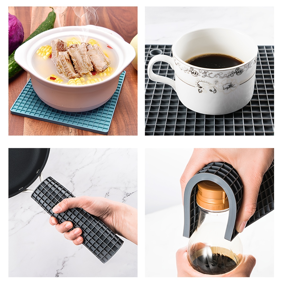 1pc Multi-functional Silicone Kitchen Mat For Drying, Kitchen Utensils, Cup  holder, Table Mat, Air Fryer, Baking Pan Mats