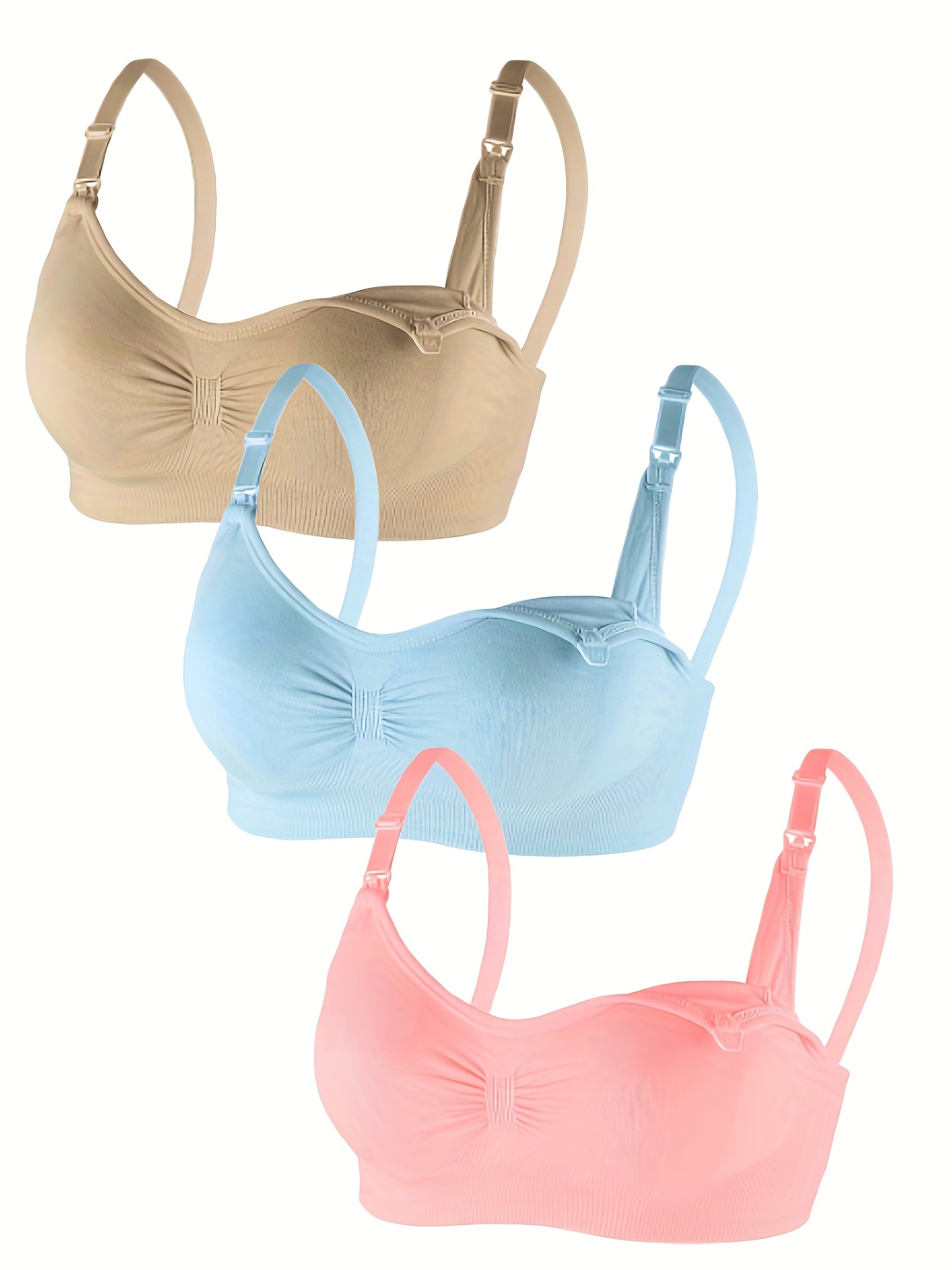 Women's Push Up Bra without Steel Ring Front with Open Buckle