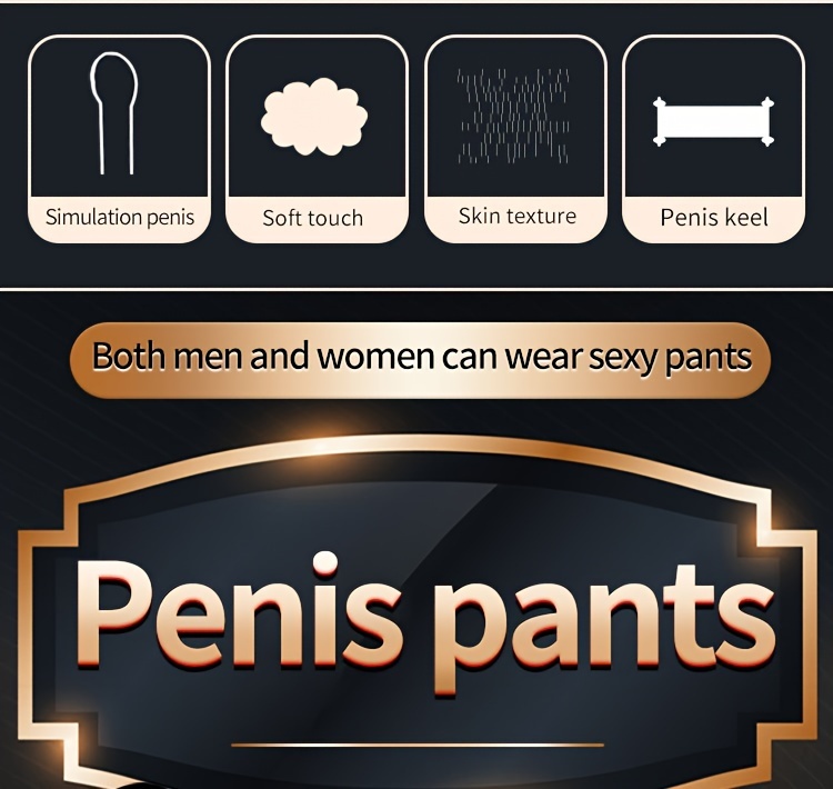 2Pcs Dildo Pants Simulated Dildo Female Underpants Female Sex Product T-  Shape Underwear for Lesbian Women Black Size L : : Health &  Personal Care