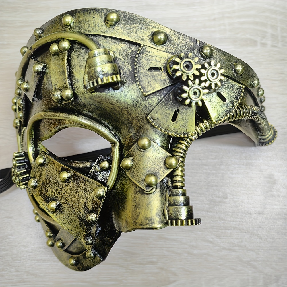 Mezza maschera robot Steampunk per donna