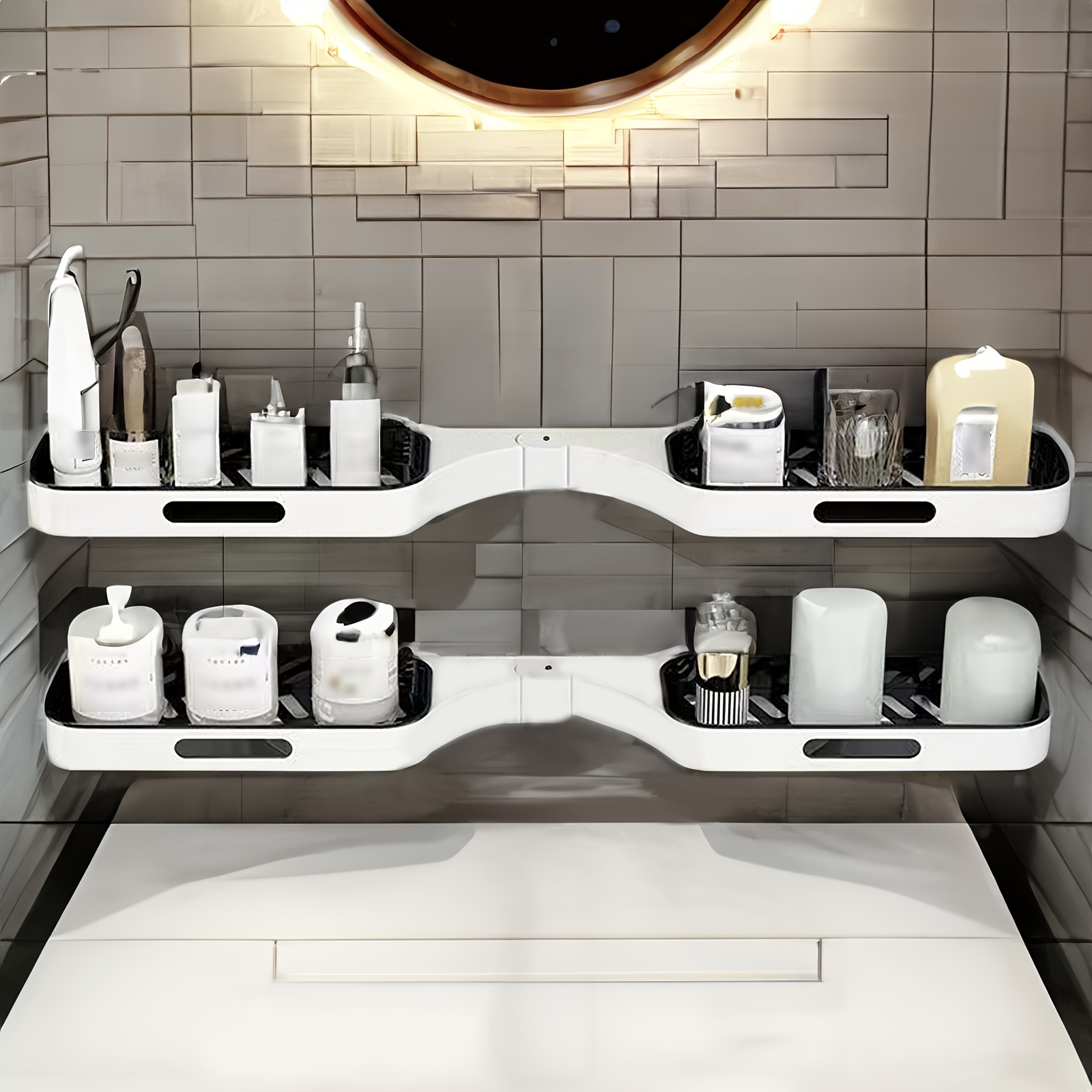 ONEUP Bathroom Shelf Shower Organizer Wall Mounted Shampoo Spices