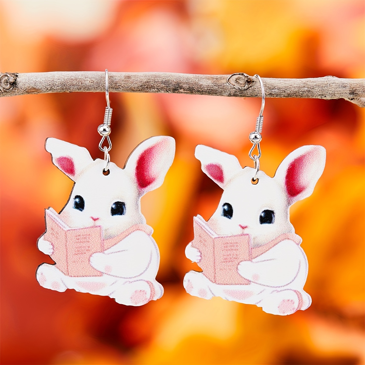 Cute Easter Rabbit Bunny Design Dangle Earrings Cartoon - Temu