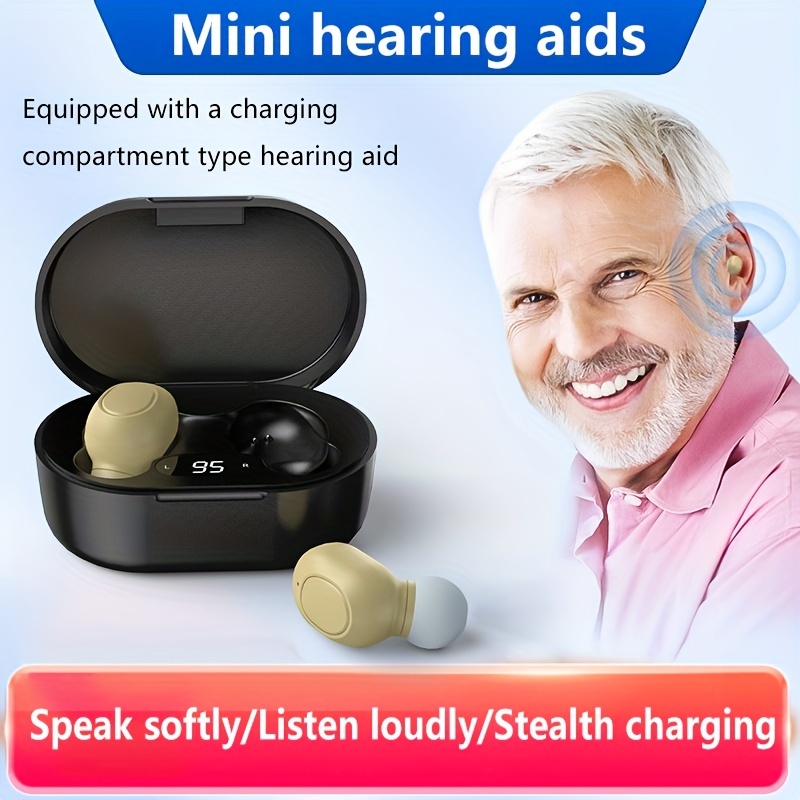 Hearing Aid In-ear With LCD Digital Power Display, Intelligent Noise Cancelling For Seniors