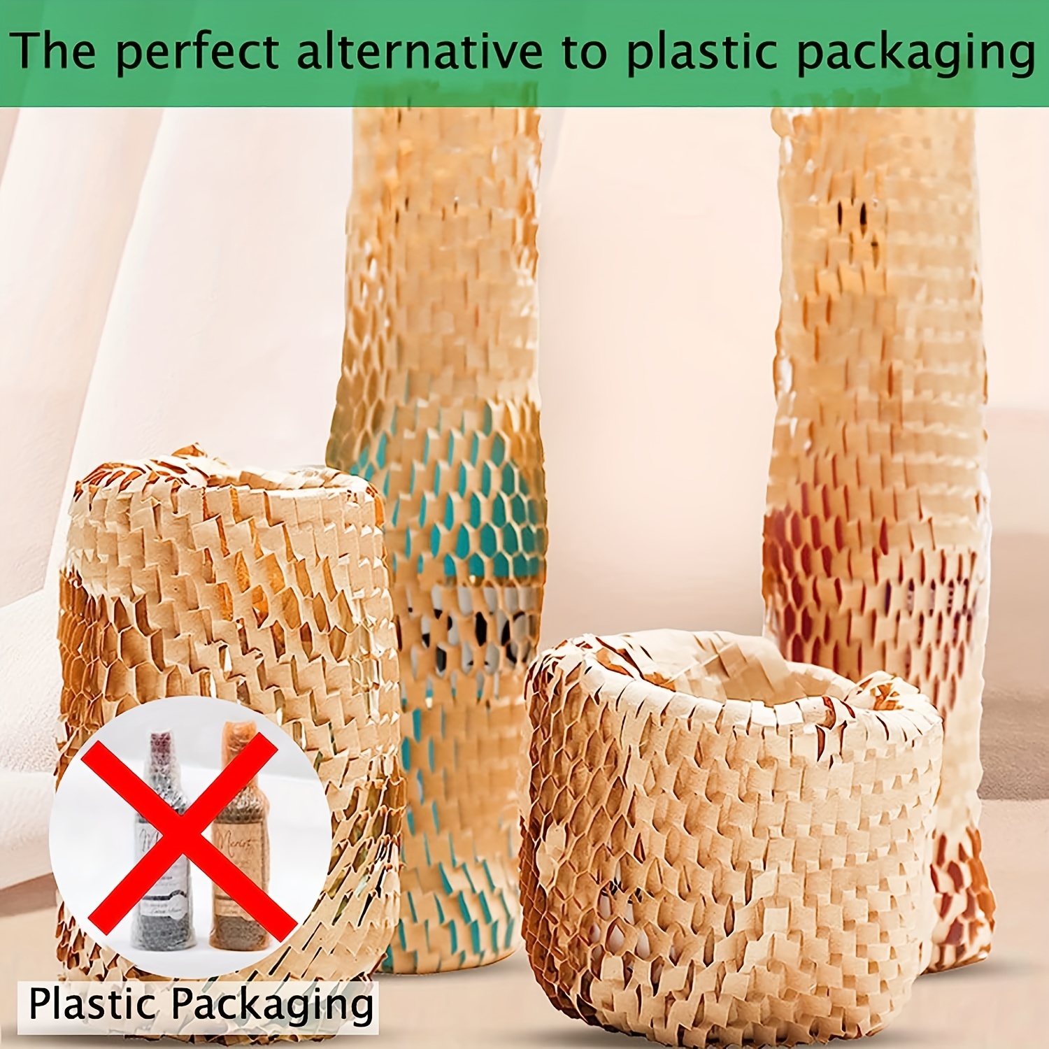  Honeycomb Packing Paper, 12 x 105' Packing Paper Substitute  Alternative for Bubble Cushioning Wrap for Moving Shipping Packaging,  Recyclable Moving Supplies Bubble Packing Wrap Protective Roll : Office  Products