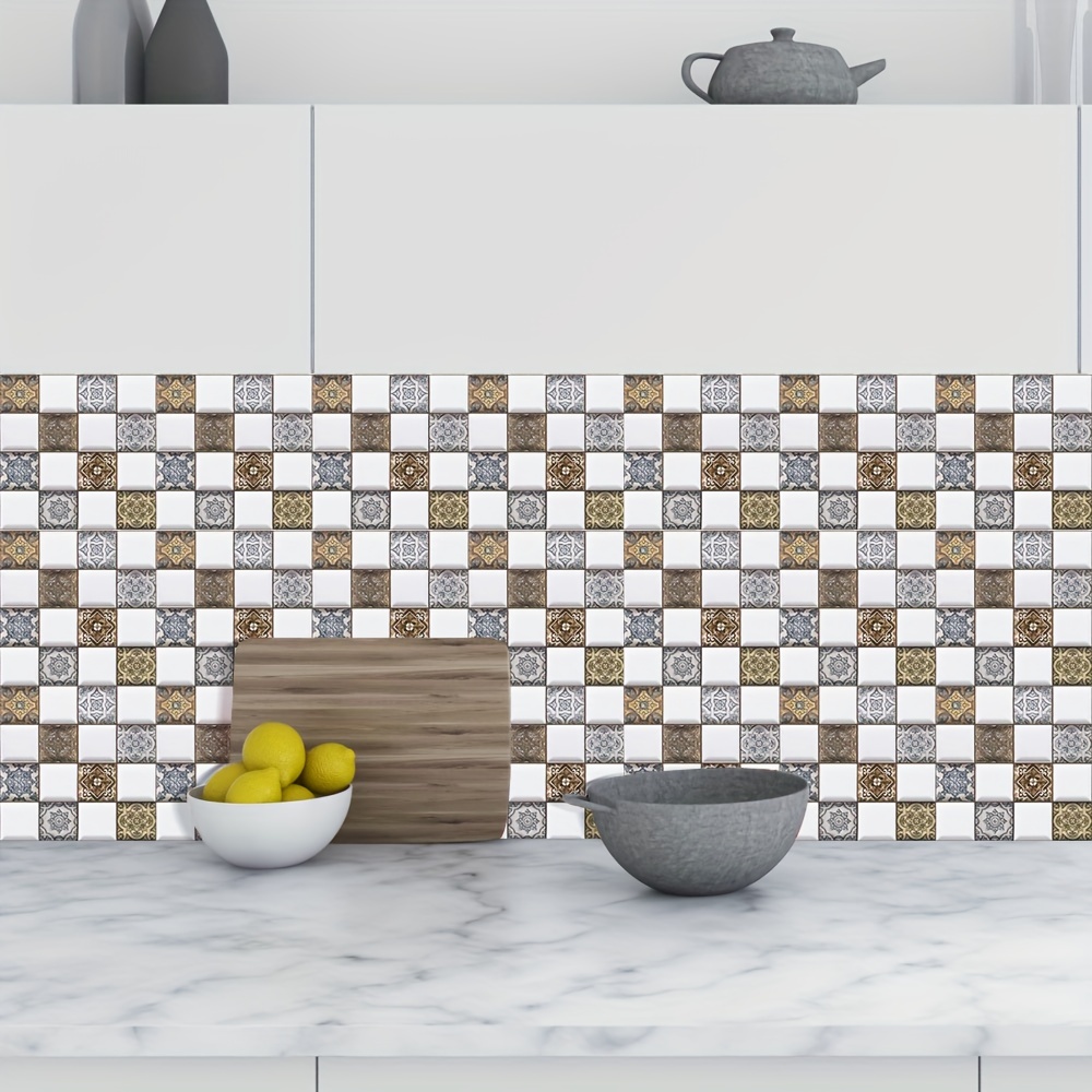 Pegatinas hexagonales para azulejos de pared, papel tapiz 3D autoadhesivo,  impermeable, antisalpicaduras, para cocina, gran oferta - AliExpress