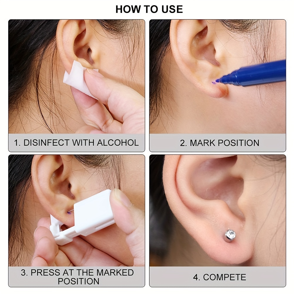  Kit de herramientas de perforación de oreja, juego de