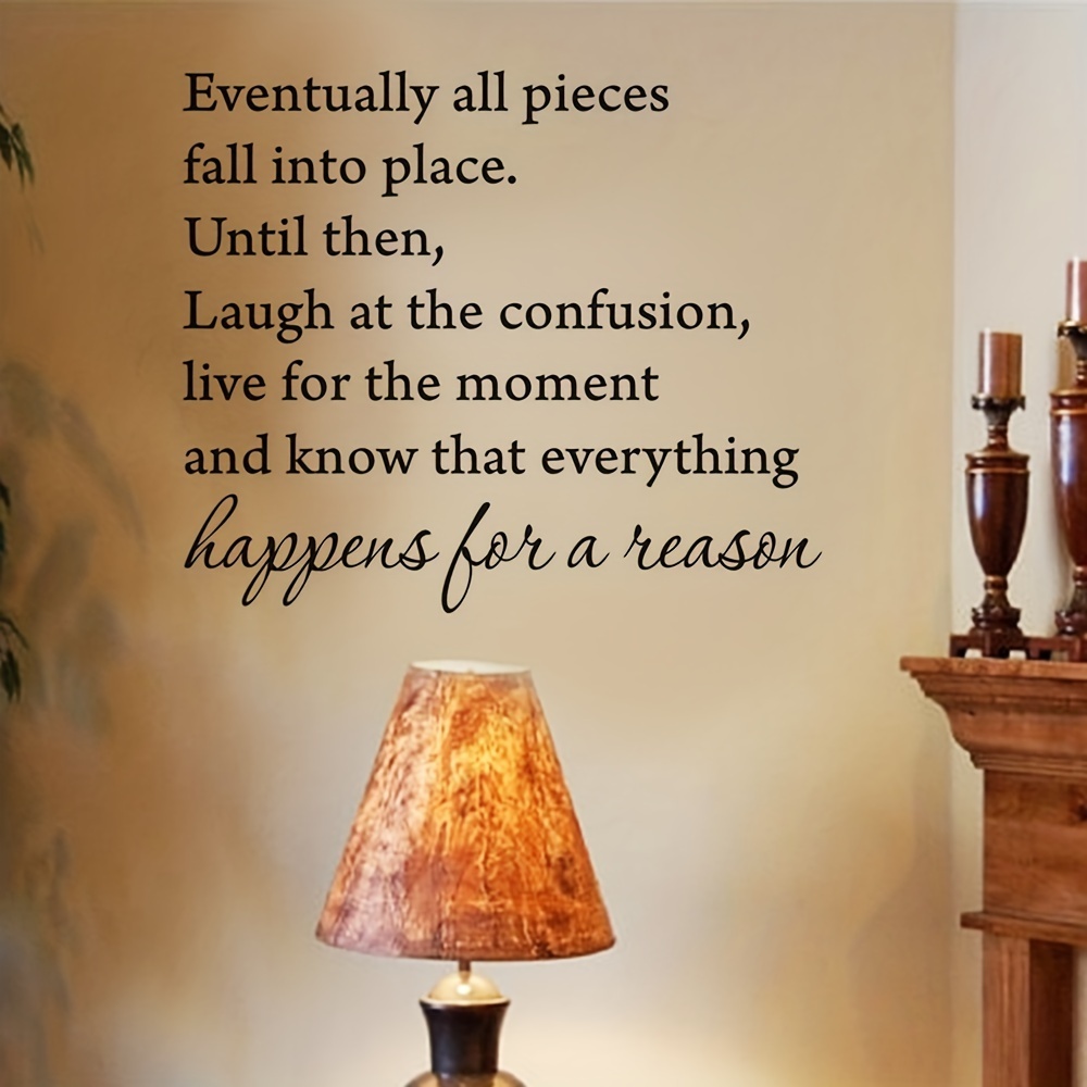 

Bring Inspiration To Your Home: 22x19 'eventually All Pieces Fall Into ' Wall Decal Sticker