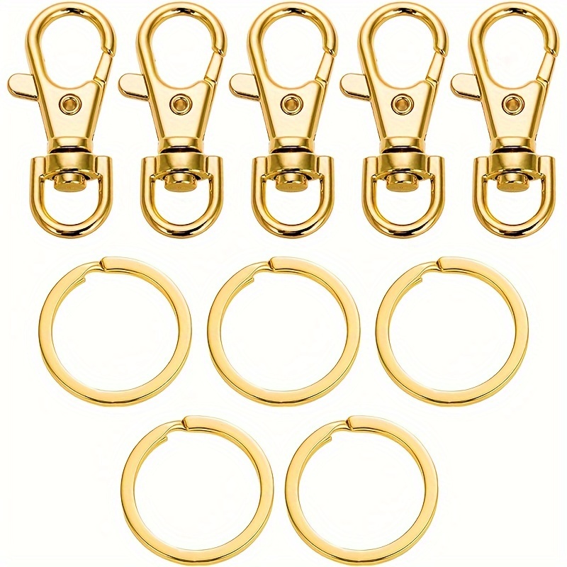 60pcs Key Chain Clip Hooks Swivel Clasps Lanyard Snap Hooks with Split Key  Rings : : Home