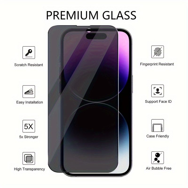 iPhone 15 Pro Max Privacy Screen Protector with Camera Lens