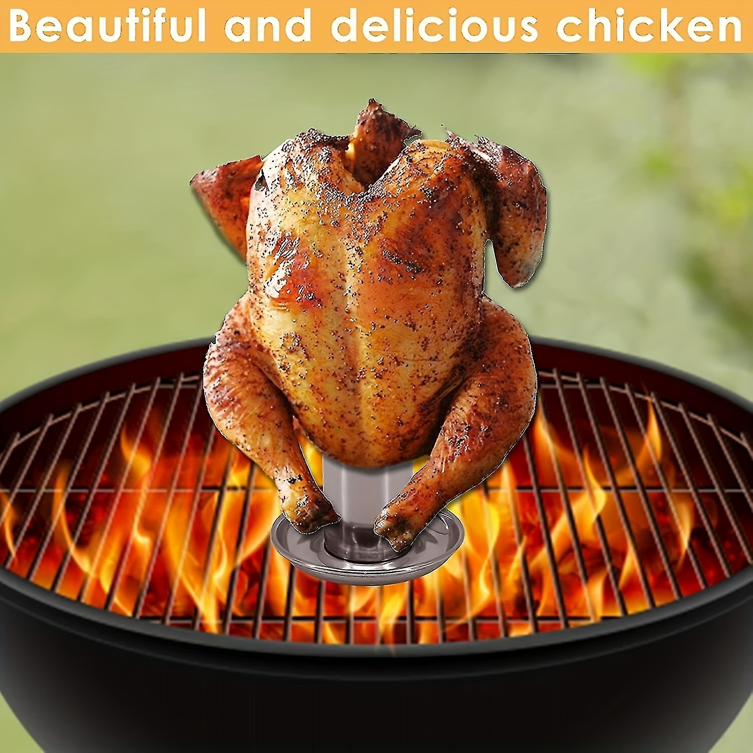 1pc Chicken Roaster Rack, Stainless Steel Can Chicken Holder, Vertical Roaster  Rack, Chicken Roasting Rack Roasting Pan for Grill Oven BBQ