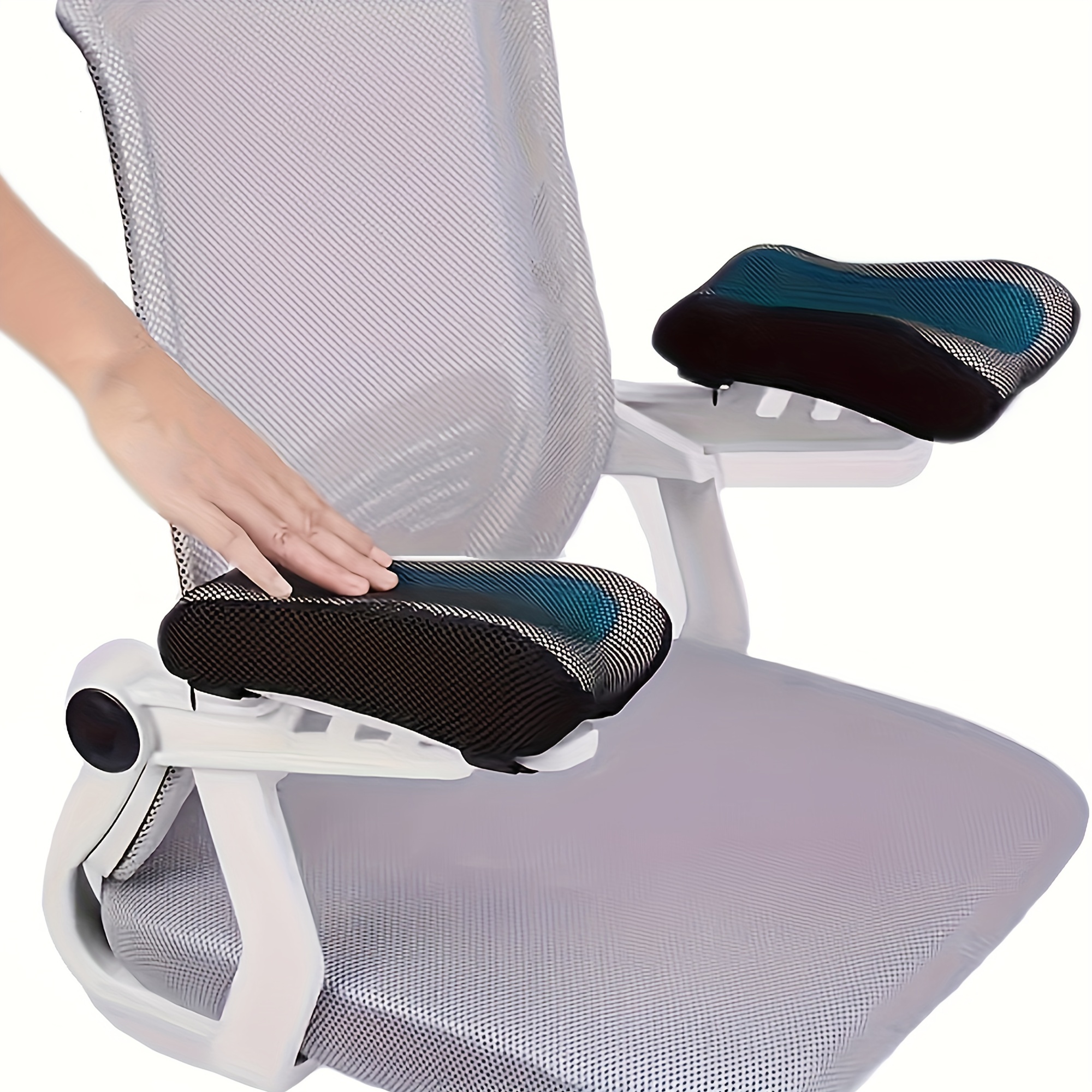 Comprar Cojín de brazo de silla de oficina con reposabrazos de espuma  viscoelástica con funda extraíble para codos y antebrazos