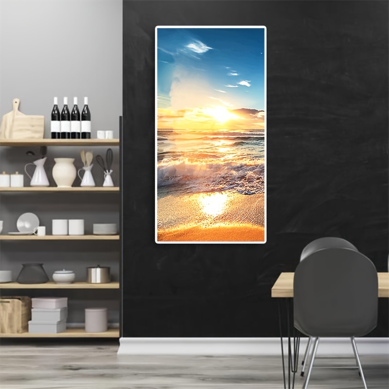 1 Pintura Diamante Puesta Sol Junto Mar Mosaico Paisaje - Temu Mexico