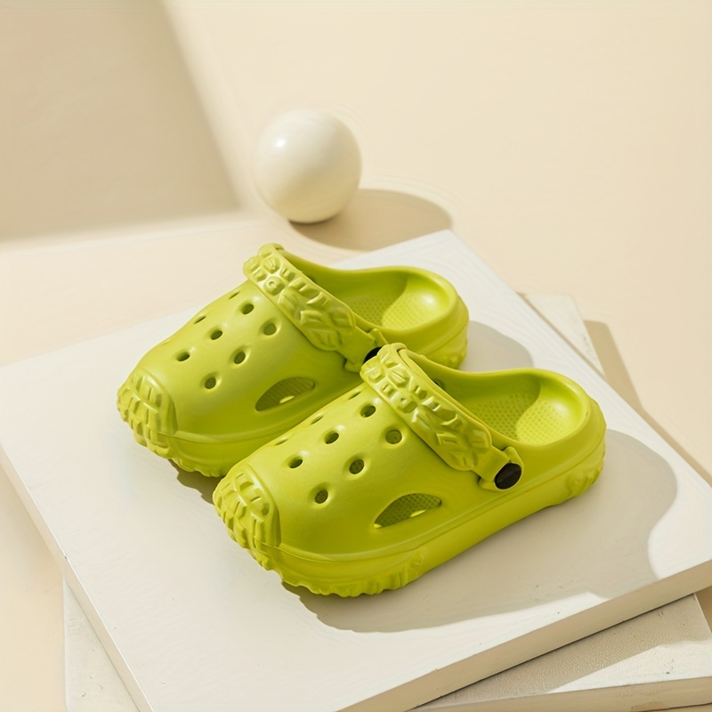 Girls Solid Breathable Clogs Lightweight Anti Slip Indoor Outdoor Shoes