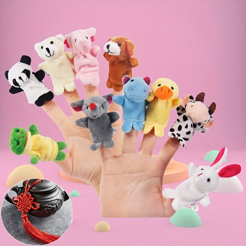 20 PCS Cute Finger Puppets Toys,Monster Stretchy Finger Puppets Fidget  Toys,Soft Rubber Finger Doll Toys for Role Playing,Party,Christmas