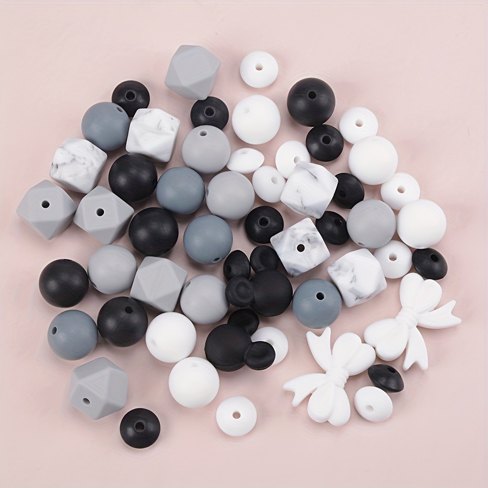 Silicone Beads Multiple Styles And Shapes Bulk Rubber Beads - Temu