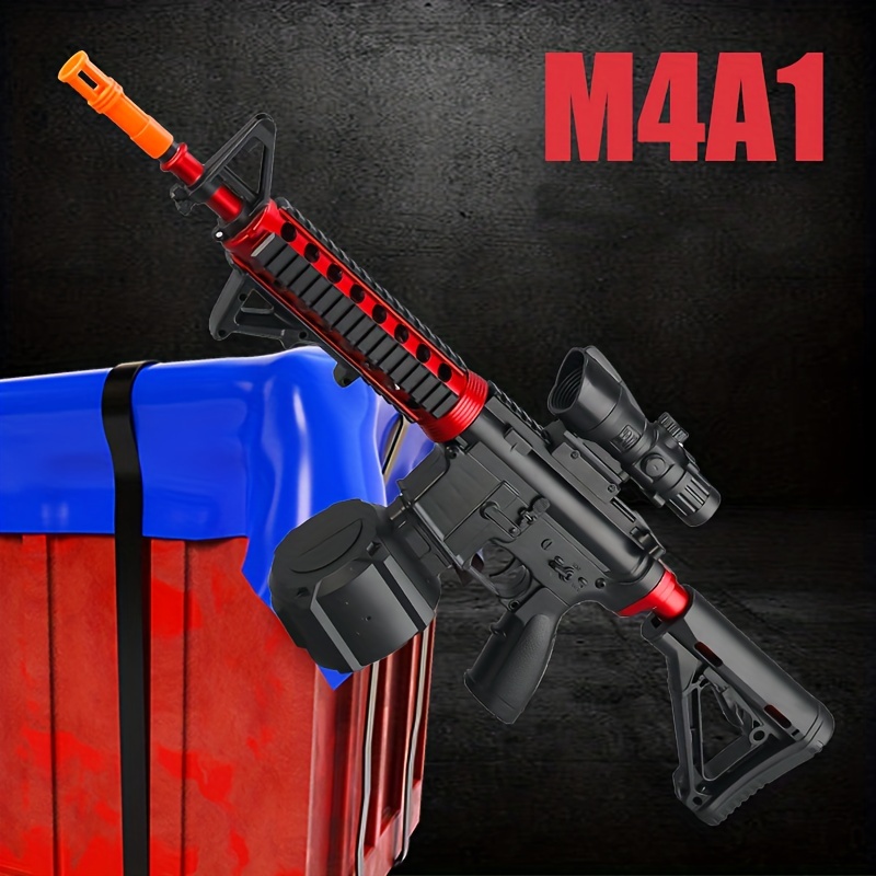 Pistola de Juguete Hidrogel M4 - Electrico- Rojo OEM