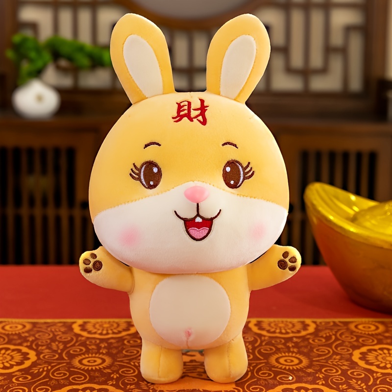 Chinese New Year Gift Zodiac Rabbit Plush Toy Stuffed Doll for