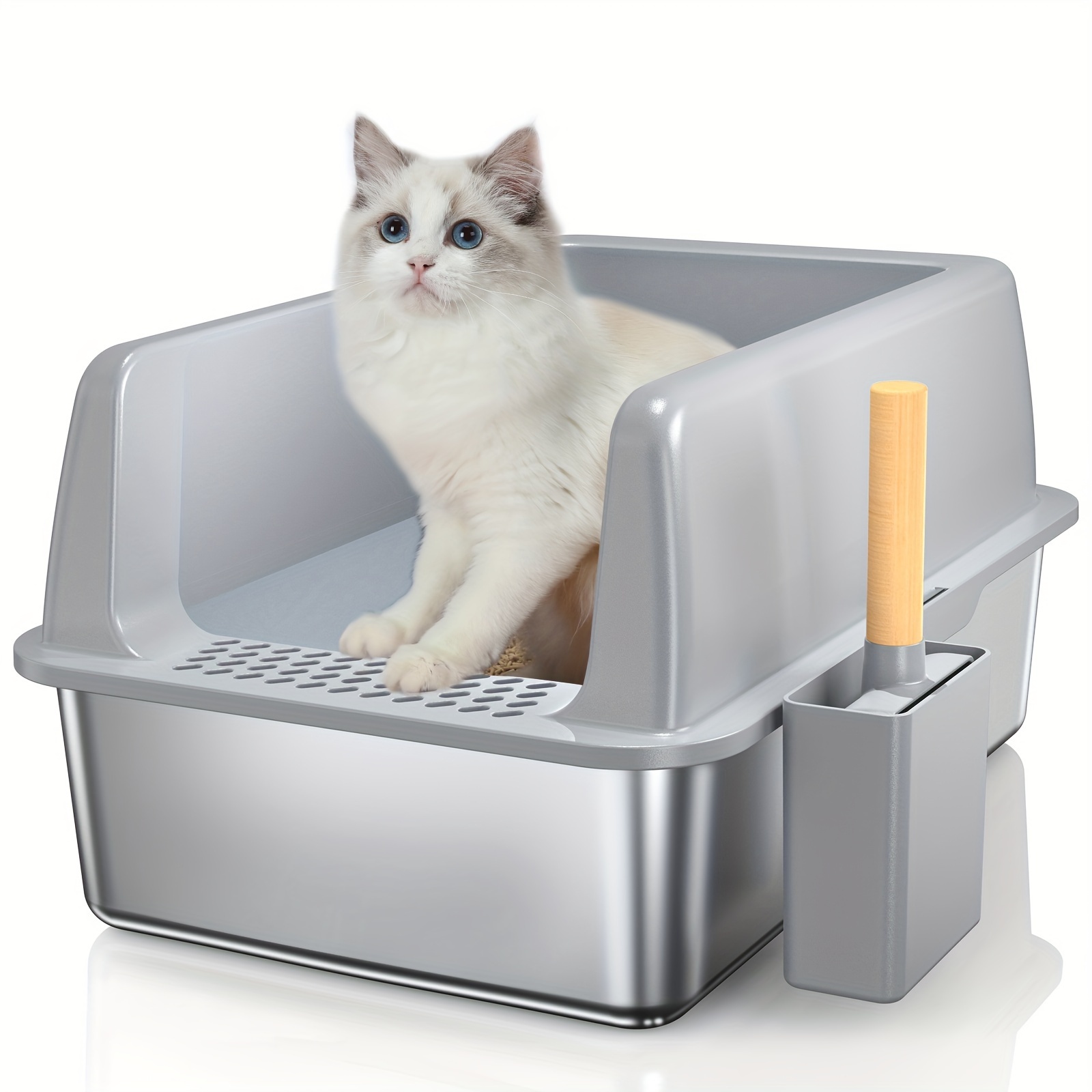 Halbgeschlossene Katzentoilette Für Haustiere, Käfig-Katzentoiletten Für