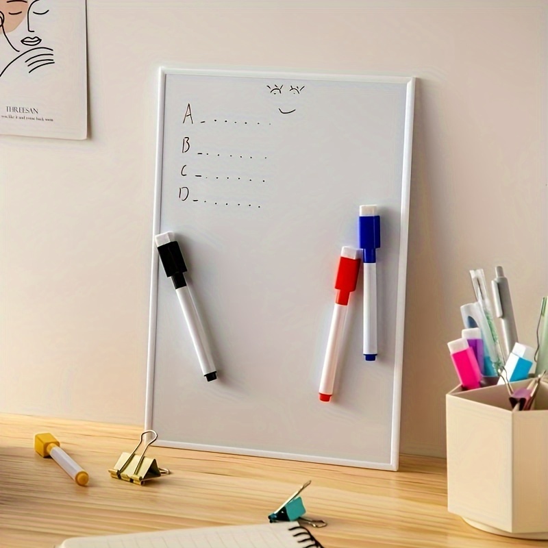  Acrylic Dry Erase Board with Light Up Stand for Desk 13 x 9  inch Clear Desktop Note Memo White Board Notepad Table LED Letter Massage  Boards for Personal Creative Use Includes